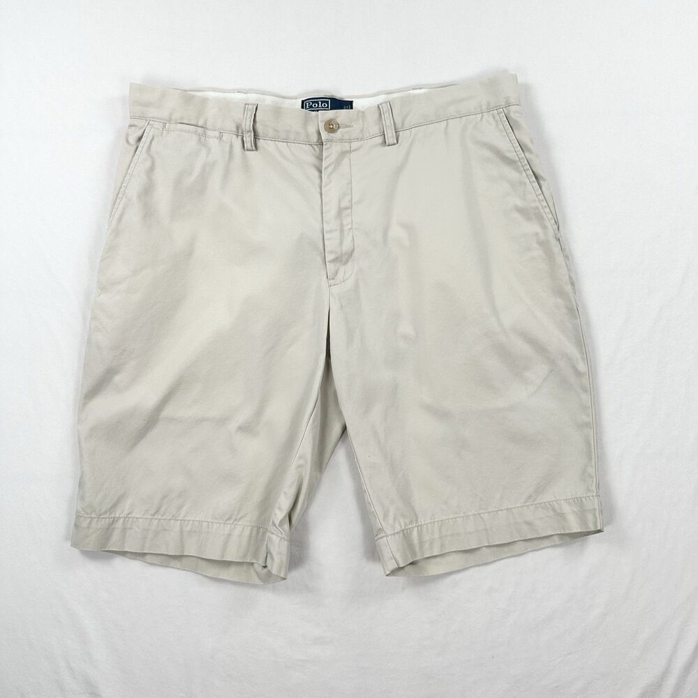 Polo Ralph Lauren Relaxed Fit Chino Shorts Mens 36 Khaki Cotton Preppy 10.5"